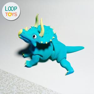 Articulated Triceratops - Flexible Dinosaur Toy for 3D Printing