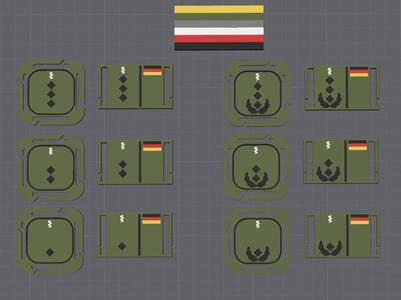MOLLE Rank Clips / Army / Medical