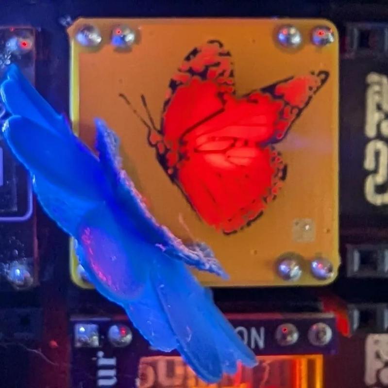 Half Flower that I made for a butterfly minibadge   