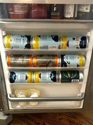 expanded drink holder for fridge   