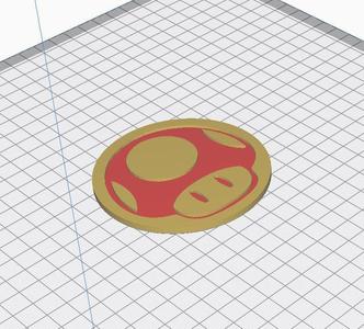 1-UP Mushroom Coaster Multicolor