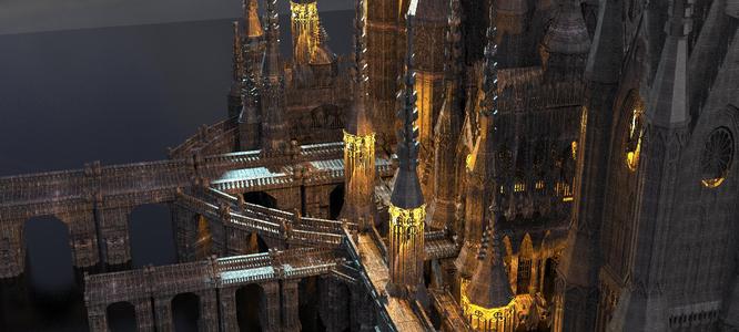 Victorian Templar Cathedral Streets Kit bash