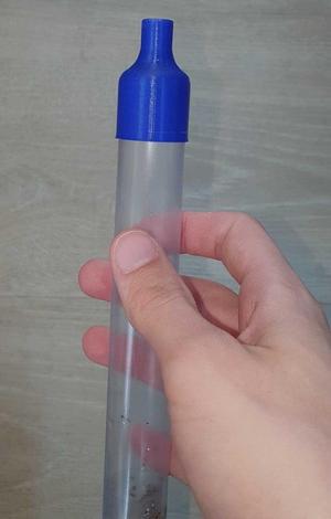 Gravel cleaner adapter for bigger tube