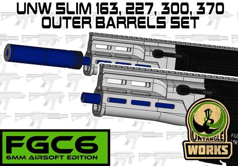 FGC-6 MKI/MKII: UNW 163, 227, 300, 370 SLIM Outer barrels set   