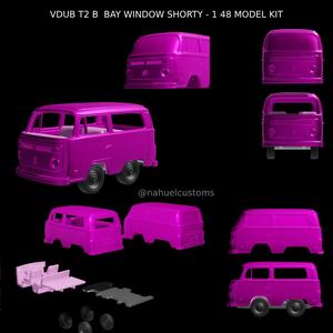 VDUB T2 B BAY WINDOW SHORTY - 1 48 MODEL KIT