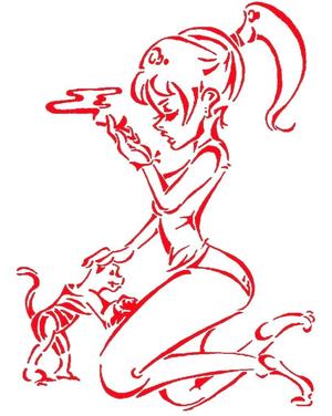Girl stencil 73