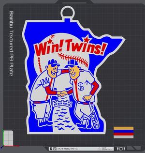 Minnesota Twins Retro Oversized Necklace Logo   