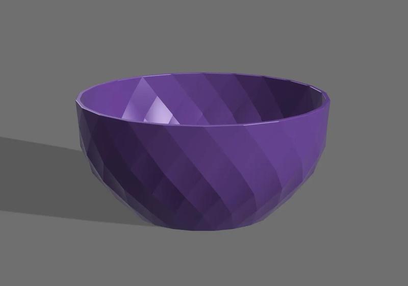 Diamond Faceted Bowl   