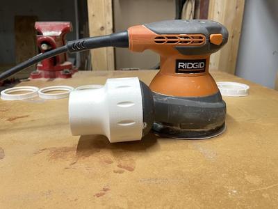 Ridgid Orbital Sander (R2600) to Shop Vac Adapter