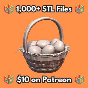 28mm DND Fantasy Terrain Farm Fresh Eggs in Woven Basket MineeForm FDM 3D Print STL File   