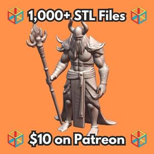 28mm DND Warlock Magician with Mysterious Aura Fantasy Miniature MineeForm FDM 3D Print STL File   