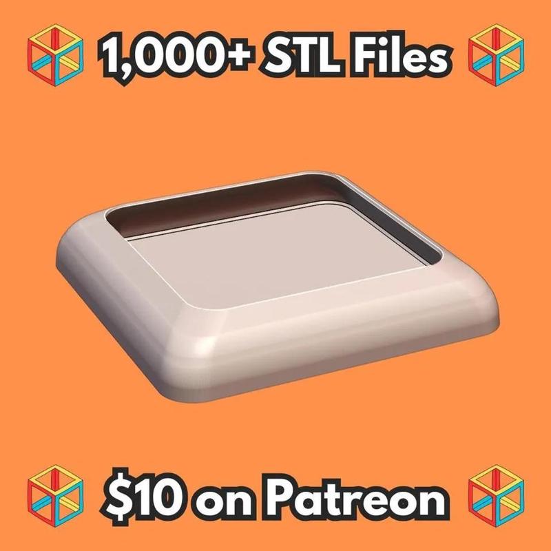 Square Anti-Escape Feeding Bowl for Reptiles and Small Animals MineeForm FDM 3D Print STL File   