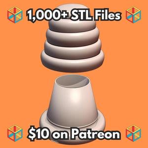 Beehive Shaped Container with Removable Lid MineeForm FDM 3D Print STL File   