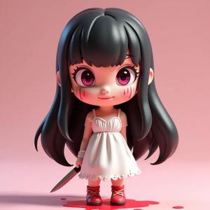 Girl with a knife   