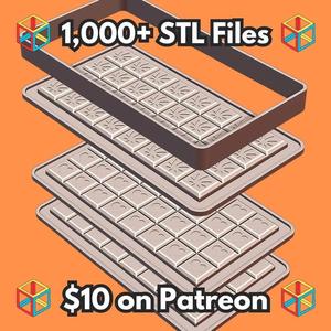 Chocolate Bar Mold Pattern for Making Silicone Molds MineeForm FDM 3D Print STL File   
