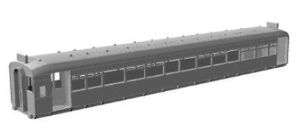 L&Y Railway 3rd rail EMU Manchester-Bury line 1st class trailer coach 1/32 scale