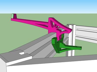 Filament Spool Holder and Strain Relief Mast for Trick Laser MAX METAL