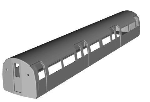 Victoria(London) line Trailer car 1/76 scale