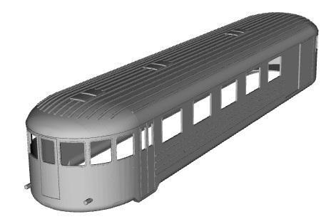 Finland VR railcar Dm7 Trailer coach 1/32 scale