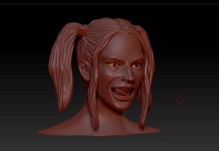 Harley Quinn head Suicide Squad