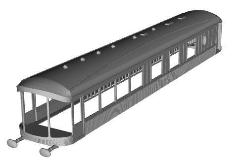 CR/LMS Pullman Observation Car "MAID OF MORVEN" 1/87 scale