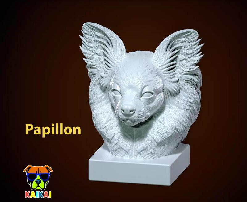 Papillon dog head Urban vibes decor