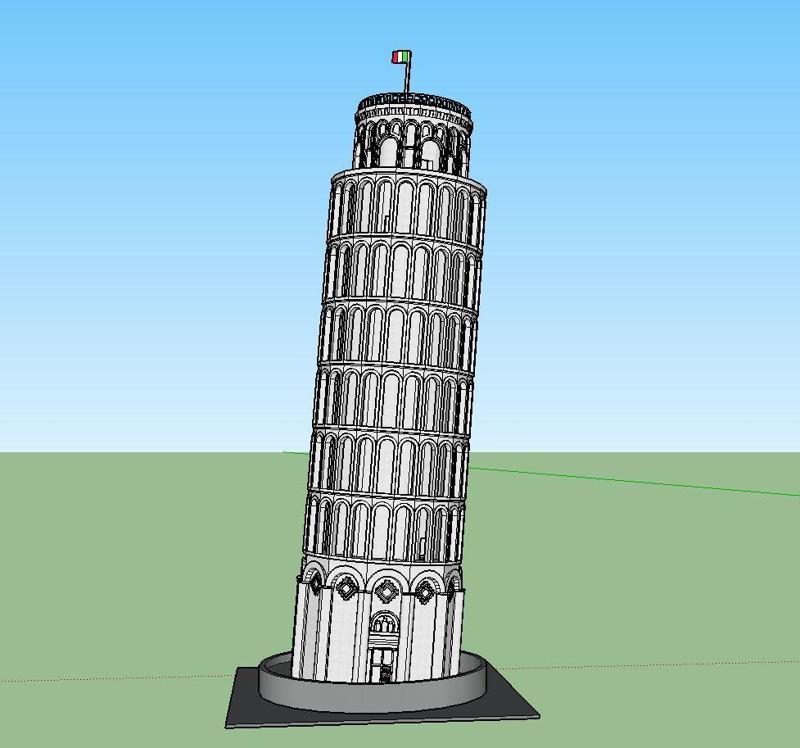 PREMIUM N Scale Leaning Tower of Pisa