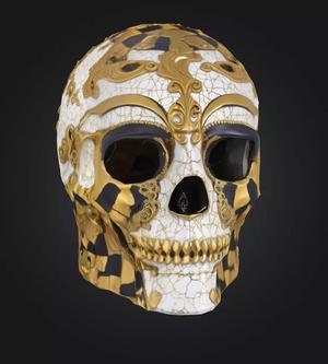 Pirates Skull Prom Face Mask -  Skull Prom Patter Mask