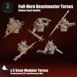 Roman Saytr Full-Horn Beast Master Torsos - Commissioned