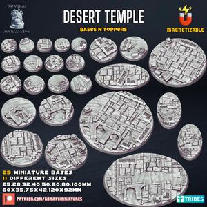 Desert Temple Bases and Toppers (Pre-supported)