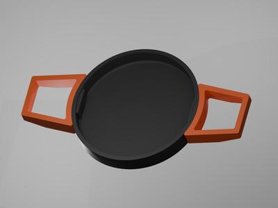A small frying pan with removable handles ( beta)