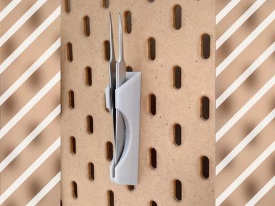 Minimalist Tweezers Holder / Wall Mount (IKEA SKÅDIS Pegboard)
