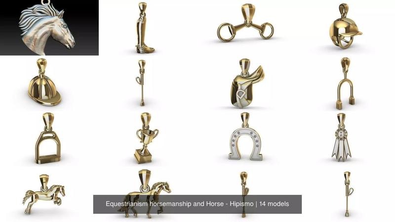 Equestrianism horsemanship and Horse - Hipismo 3D Model Collection