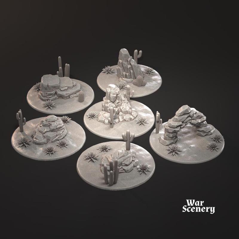 6x Desert Stones | Scenery | War Scenery