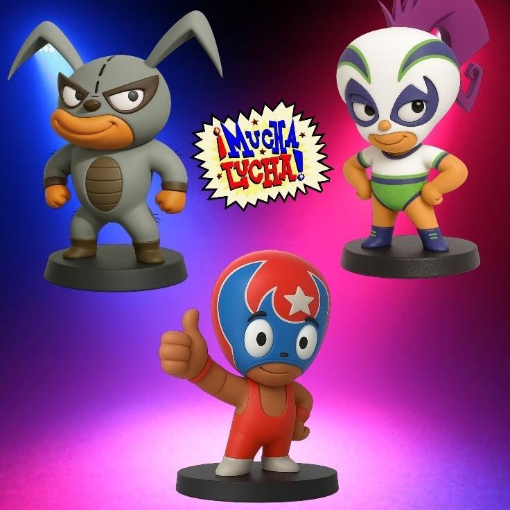 lots of wrestling good girl la pulga rikochet set X 3