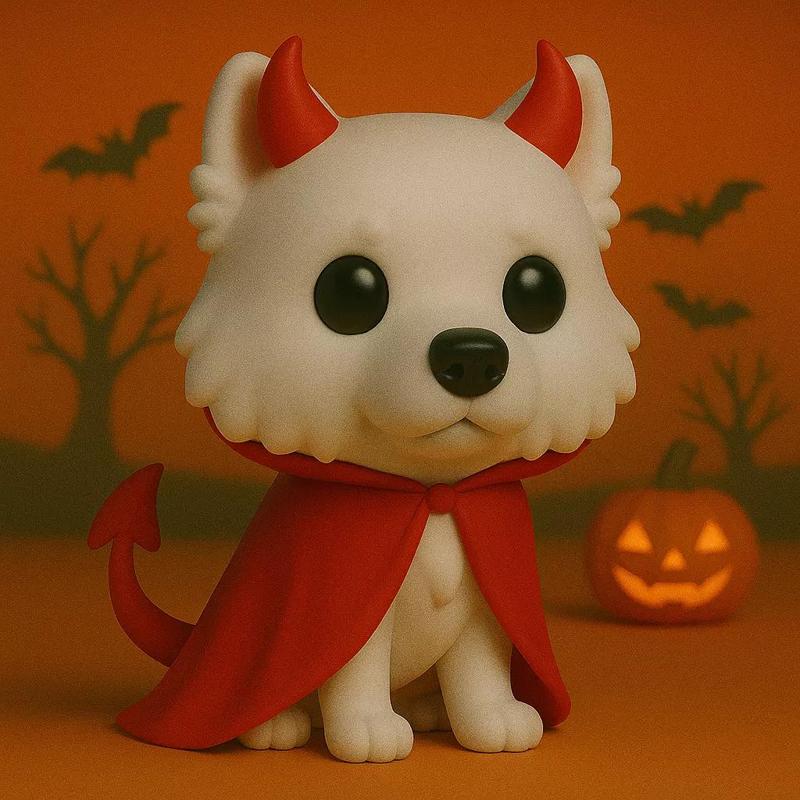 Kuvasz Diablillo de Halloween POP STL
