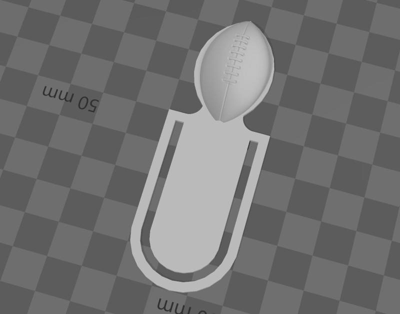 Marque-page “Football US” — Clip sportif en forme de ballon - #CULTSXBOOK