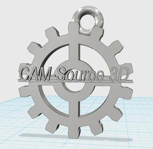 CAM-Source 3D gear keychain