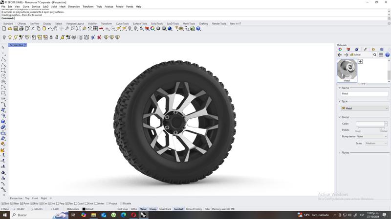 Wheel R1 sport 15 inch 1/18
