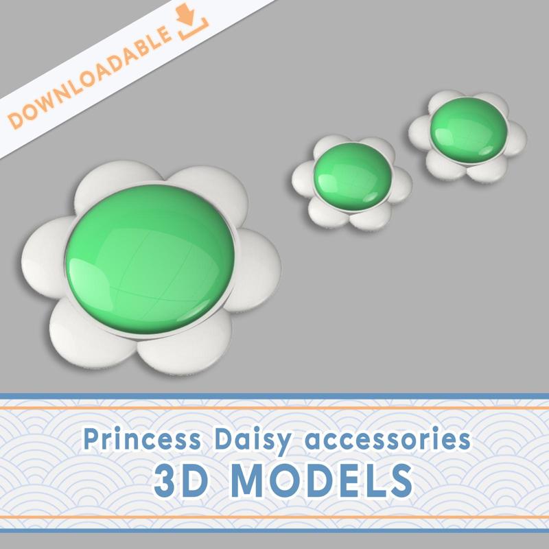 Princess Daisy | Brooch and earrings 3D File
