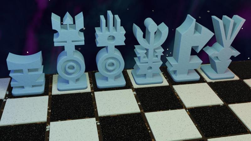 Chess Set Rubem Valentim Afro Brazilian Artist