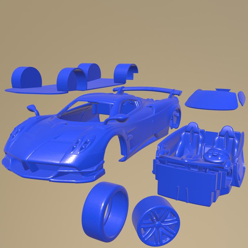 Pagani Huayra Roadster 2020 PRINTABLE CAR IN SEPARATE PARTS