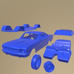 Ford Mustang 350GT 1969 PRINTABLE CAR IN SEPARATE PARTS