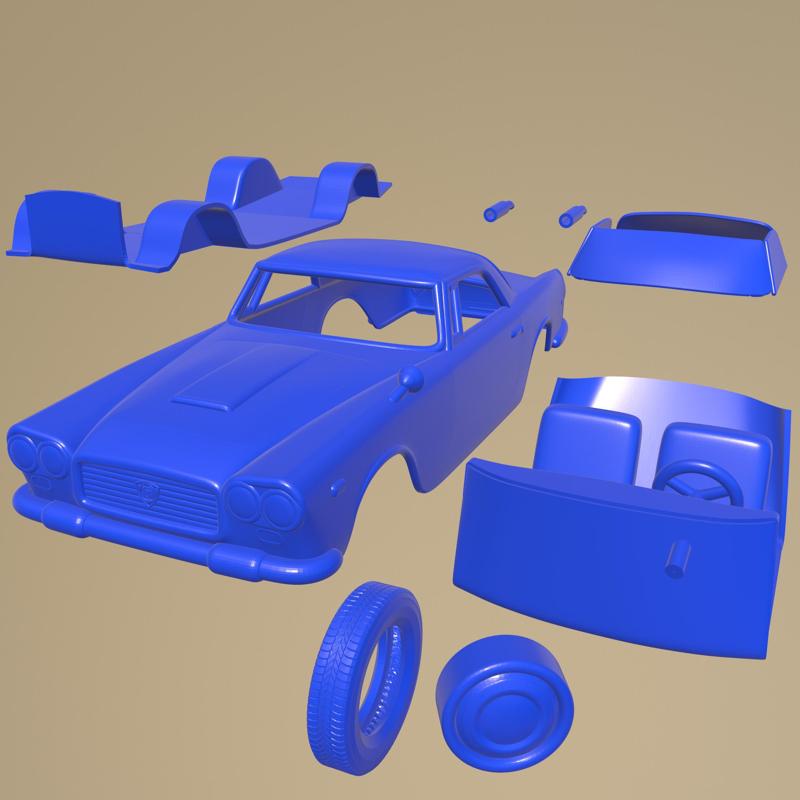 Lancia Flaminia GT 1963 PRINTABLE CAR IN SEPARATE PARTS