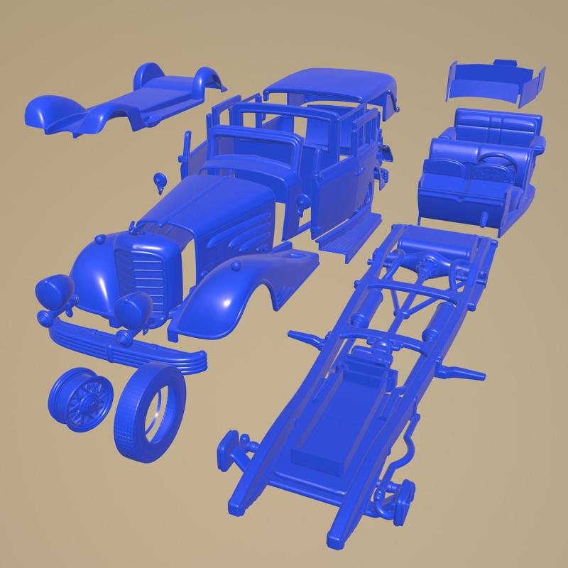 Cadillac V-16 town car 1933 printable car in separate parts