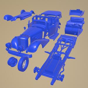 Cadillac V-16 town car 1933 printable car in separate parts