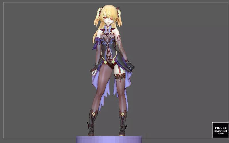 FISCHL GENSHIN IMPACT STATUE CUTE GIRL GAME CHARACTER ANIME