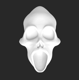 Haunted Mansion Organ Banshee Ghost Half Skull
