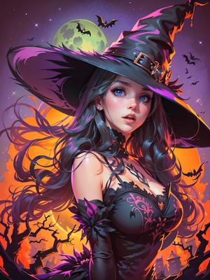Elegant Witch Figurine - Halloween theme