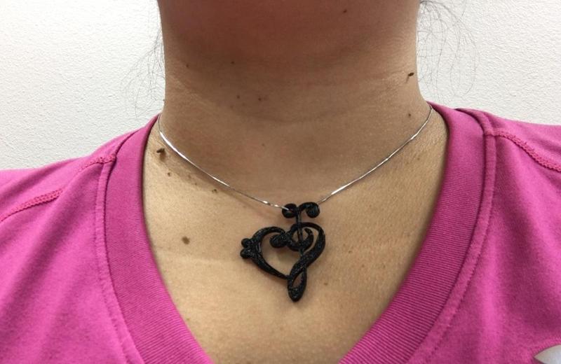 Treble bass clef heart